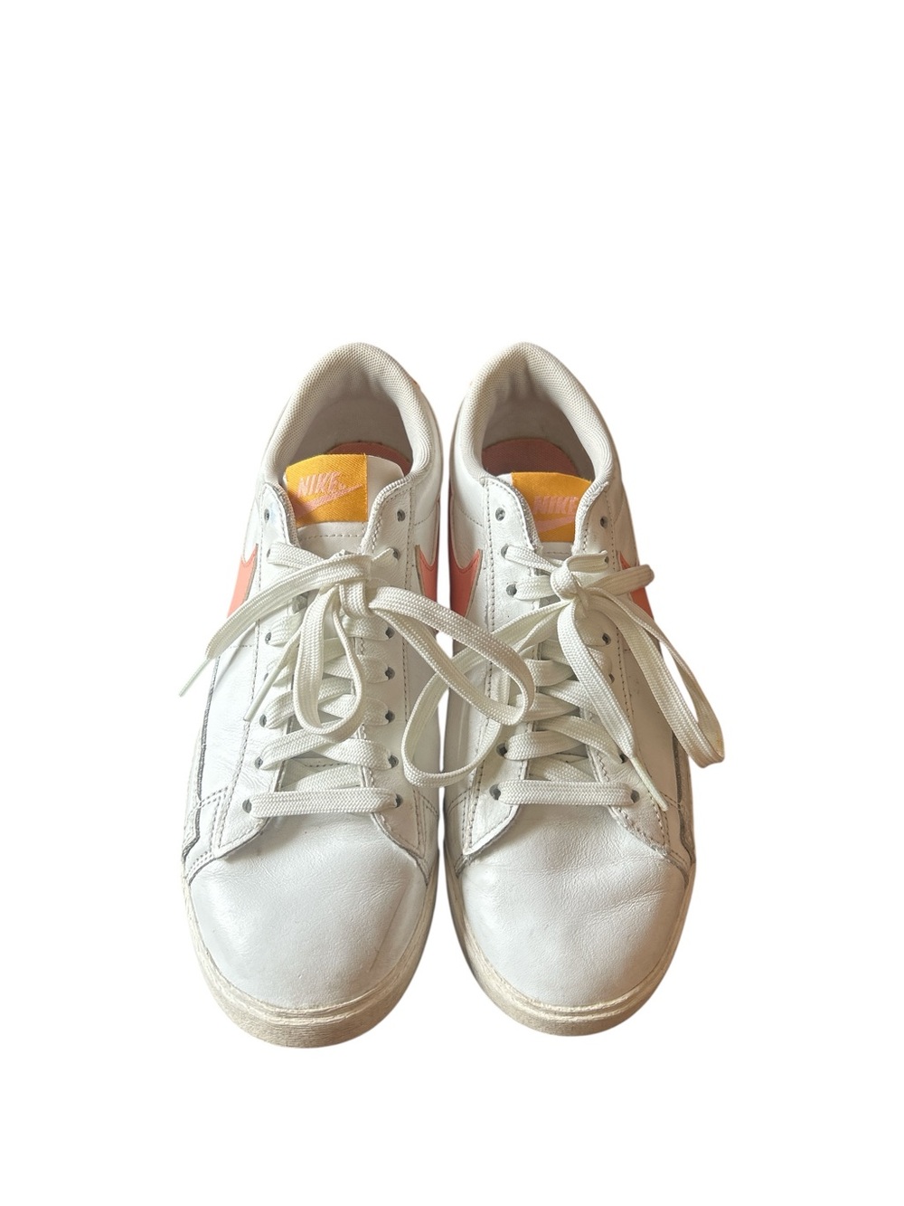 Nike Women’s White and Pink Blazer Sneakers Classic Design